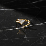Bague oxyde de zirconium – Acier inoxydable ajustable doré ou argenté