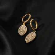 Boucles d’oreilles créoles losanges en acier inoxydable doré 18K
