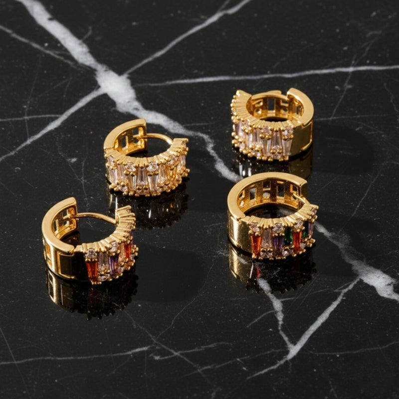 boucle d oreille double creole originale