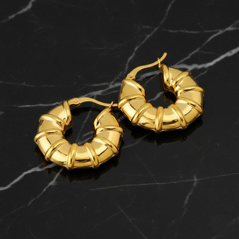 Boucles d'oreilles créoles soleil