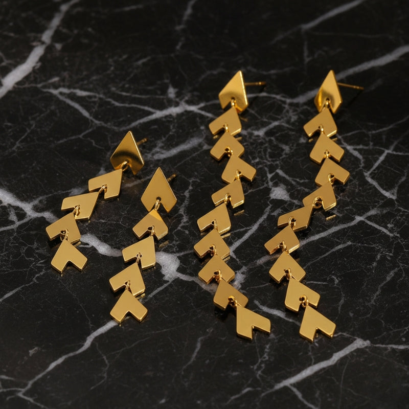 Boucles d'oreilles cœur géométrique
