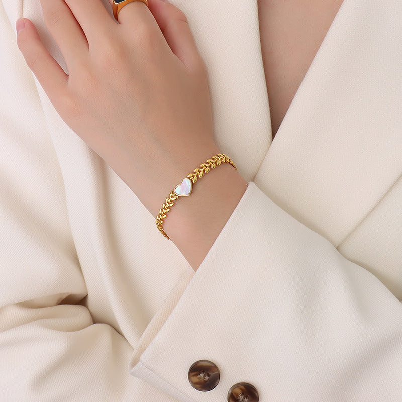 bracelet coeur de lion, bracelet coeur swarovski​, bracelet pandora coeur, itsara bijoux