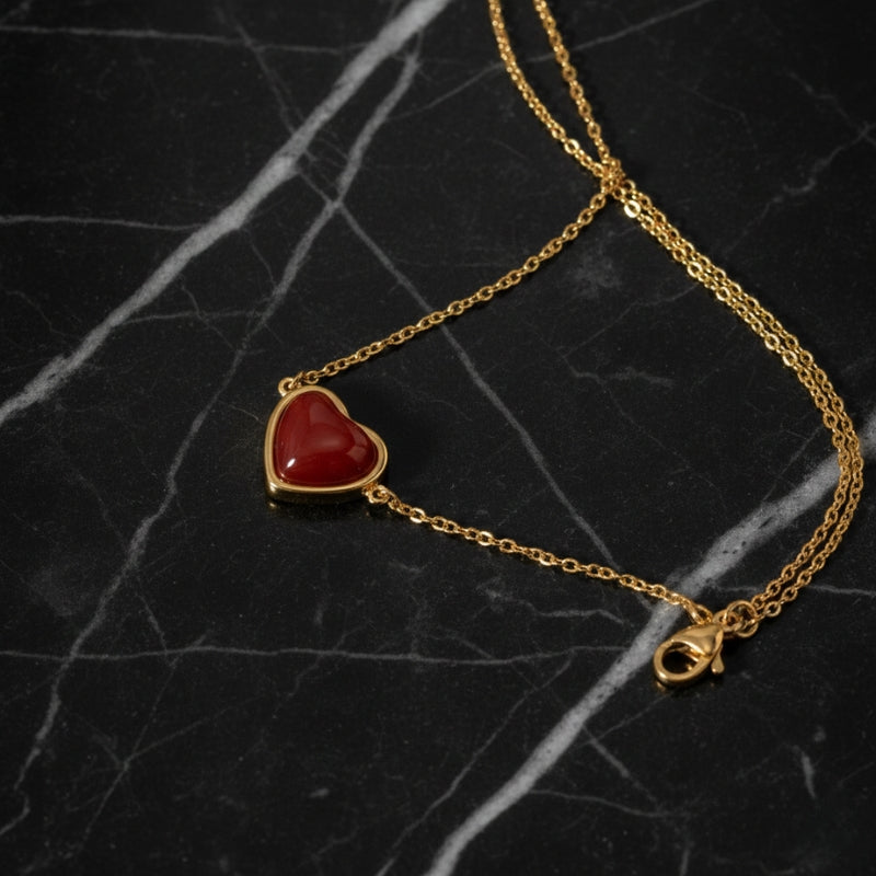Bracelet coeur rouge