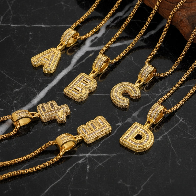 Collier personnalisé lettres et pierres