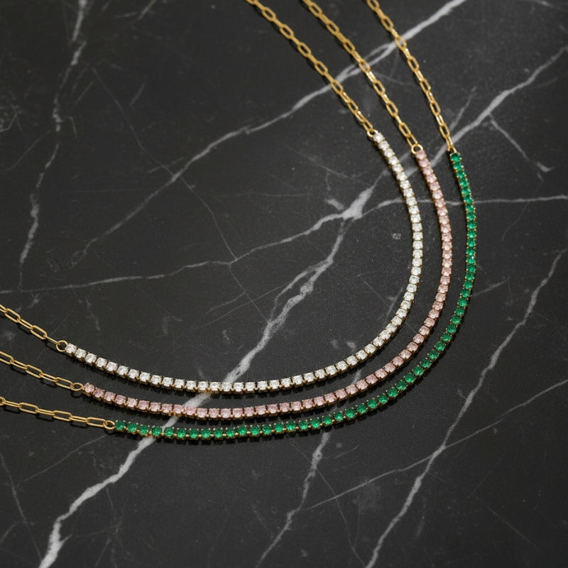 Collier ras de cou strass
