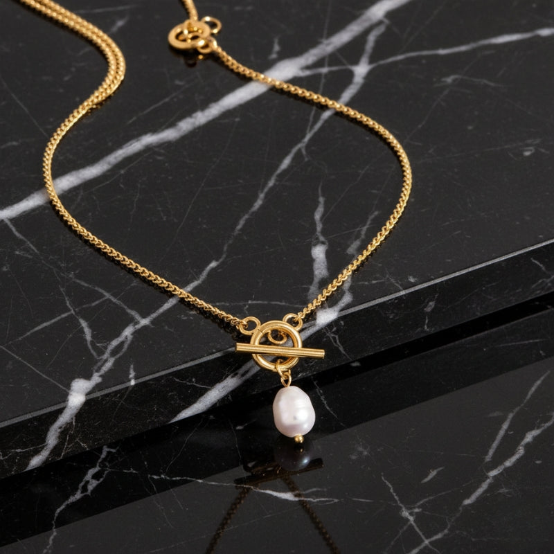 Collier fin perle