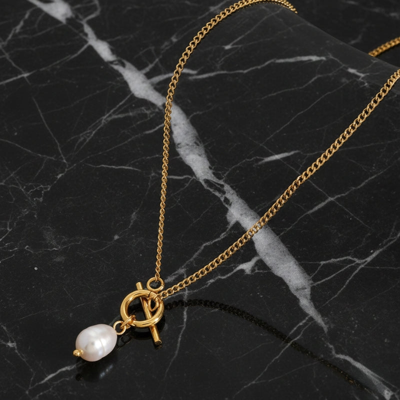 collier perles naturelles, collier chanel perle​