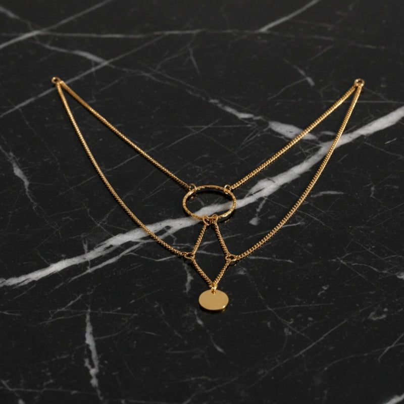 collier or maille fantaisie​