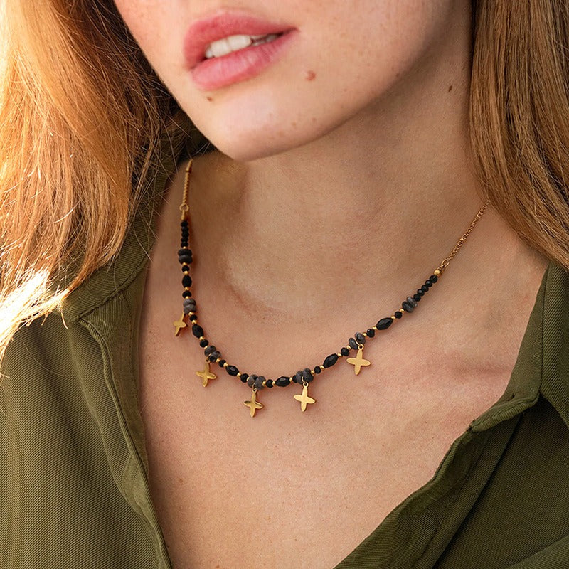 collier pendentif croix femme