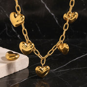 Collier petit cœur – Acier inoxydable doré 18K collier coeur histoire d or
