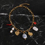 Collier femme fantaisie coloré
