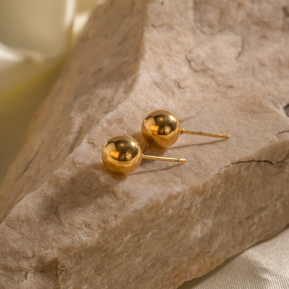 Boucle d'oreille puce ronde