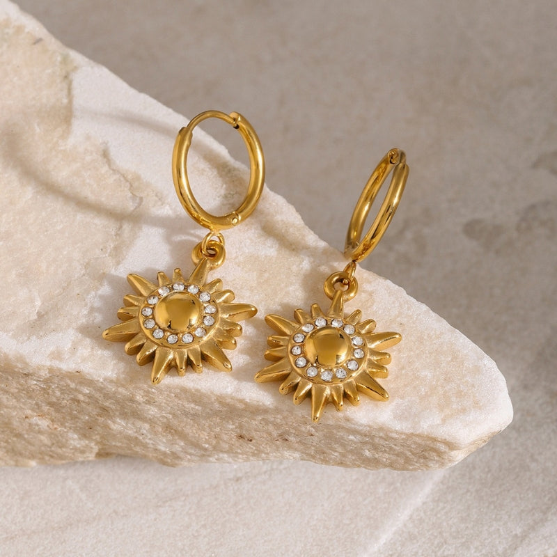 Boucles d'oreilles créoles soleil