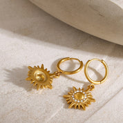 boucle d'oreille soleil or