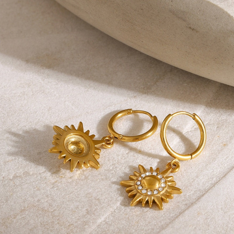 boucle d'oreille soleil or