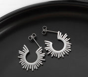 boucle d'oreille soleil argent, boucle d'oreille femme soleil