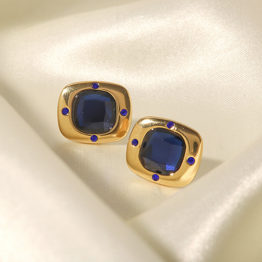 boucle d'oreille diamant carré