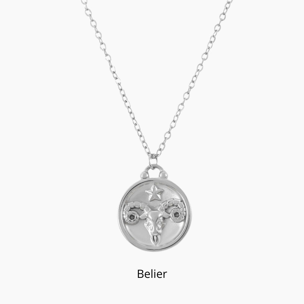 collier argenté astro belier