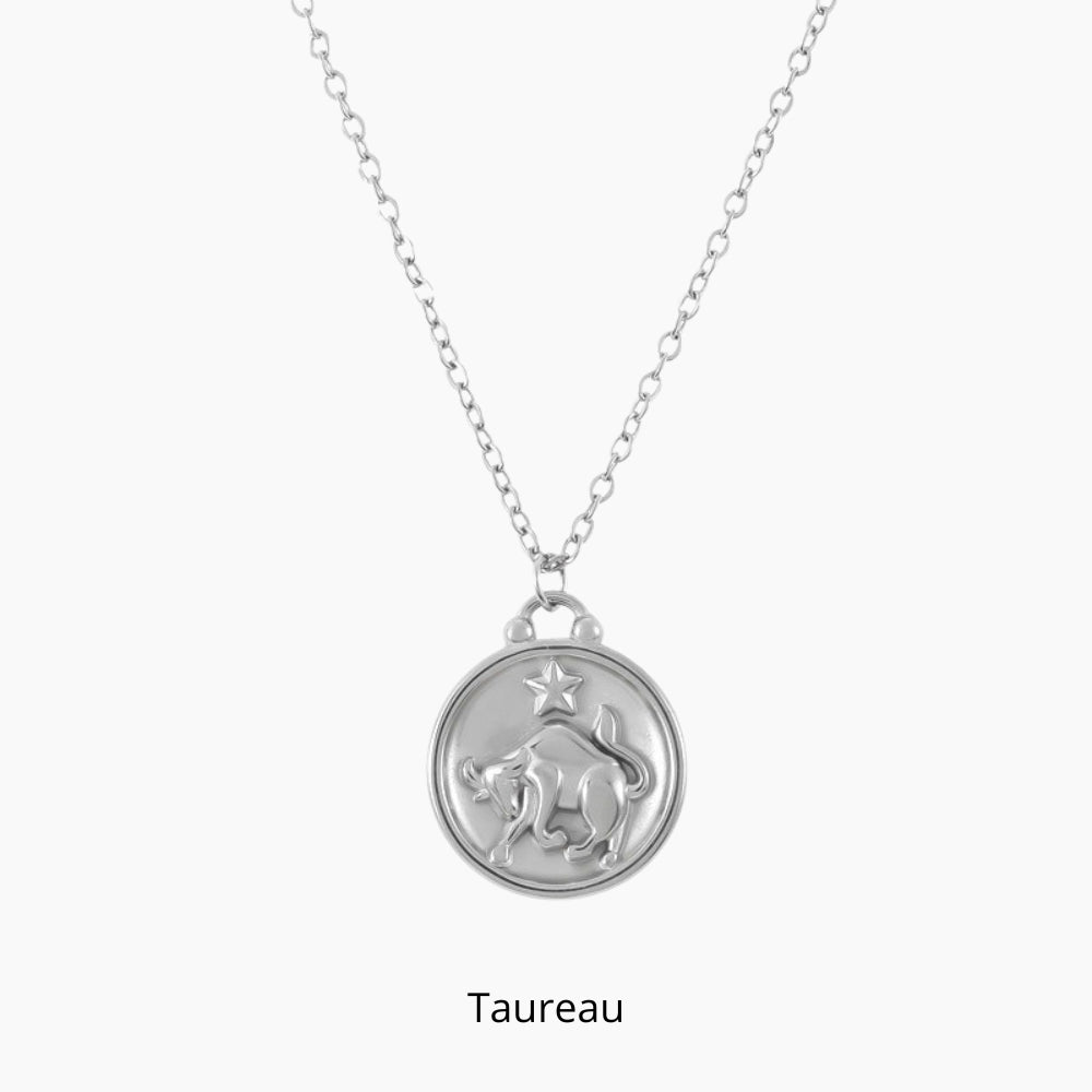 collier argent astro taureau