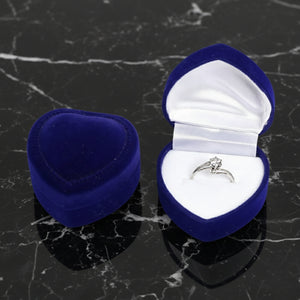 Écrin bague coeur bleu saphir