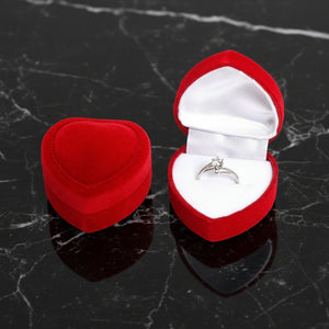 Écrin bague coeur rouge