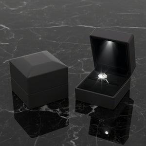 Écrin bague lumineux LED noir