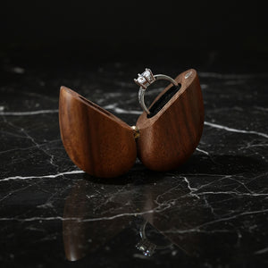 Écrin bague bois
