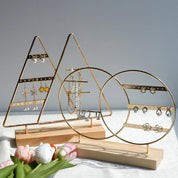 Porte boucles d'oreilles géométrique