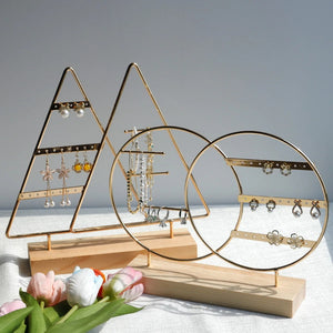 Porte boucles d'oreilles géométrique